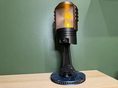 Piston Cutaway Lamp – Mid-Explosion Effect
