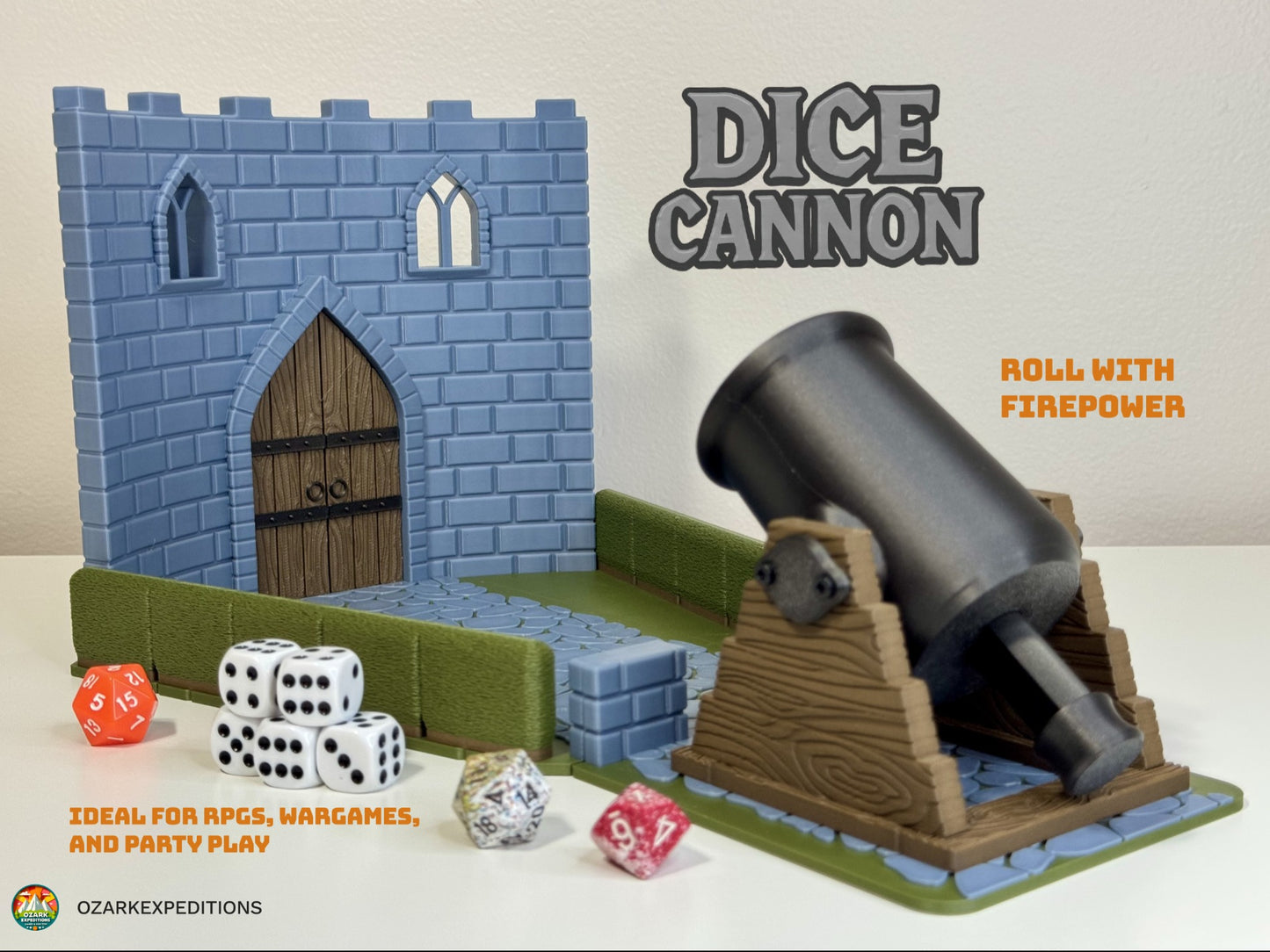 Dice Cannon & Castle Wall Scene