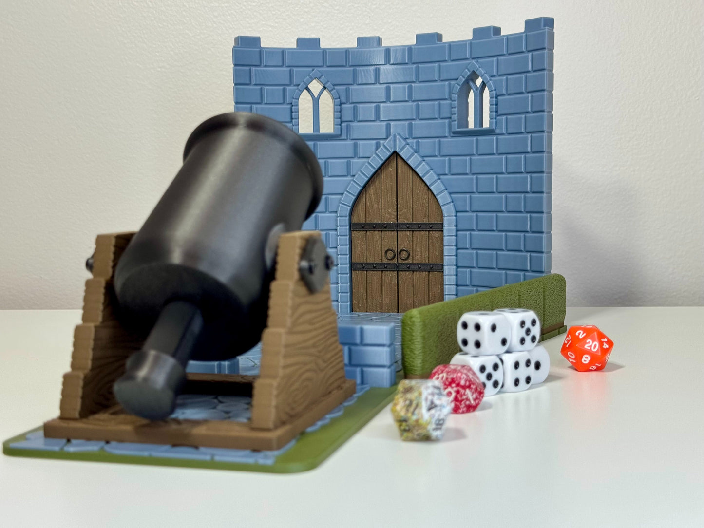 Dice Cannon & Castle Wall Scene