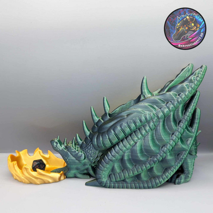 Fire Breathing Wyvern Dice Tower – Epic Fantasy RPG Accessory
