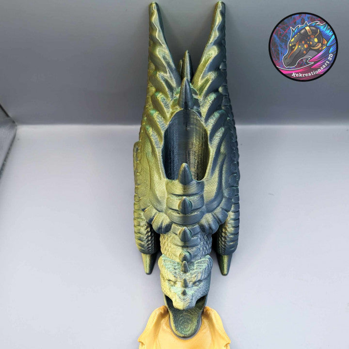 Fire Breathing Wyvern Dice Tower – Epic Fantasy RPG Accessory