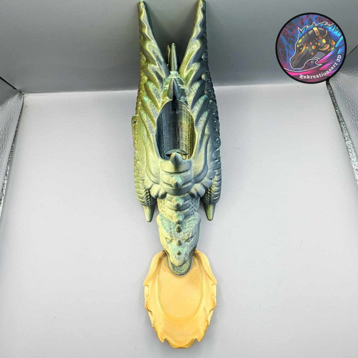 Fire Breathing Wyvern Dice Tower – Epic Fantasy RPG Accessory