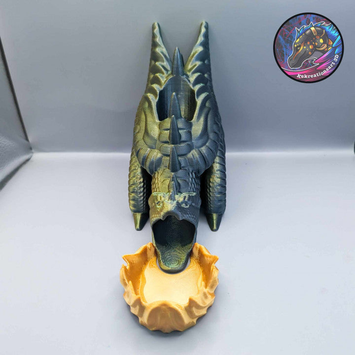 Fire Breathing Wyvern Dice Tower – Epic Fantasy RPG Accessory