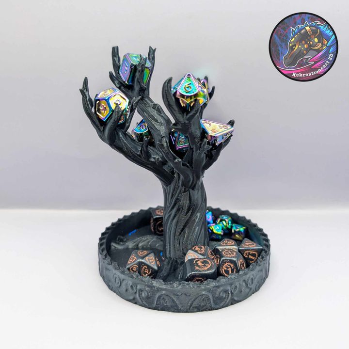 Tree Dice Guardian Dice Display – Fantasy Tabletop Organizer