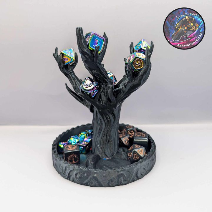 Tree Dice Guardian Dice Display – Fantasy Tabletop Organizer