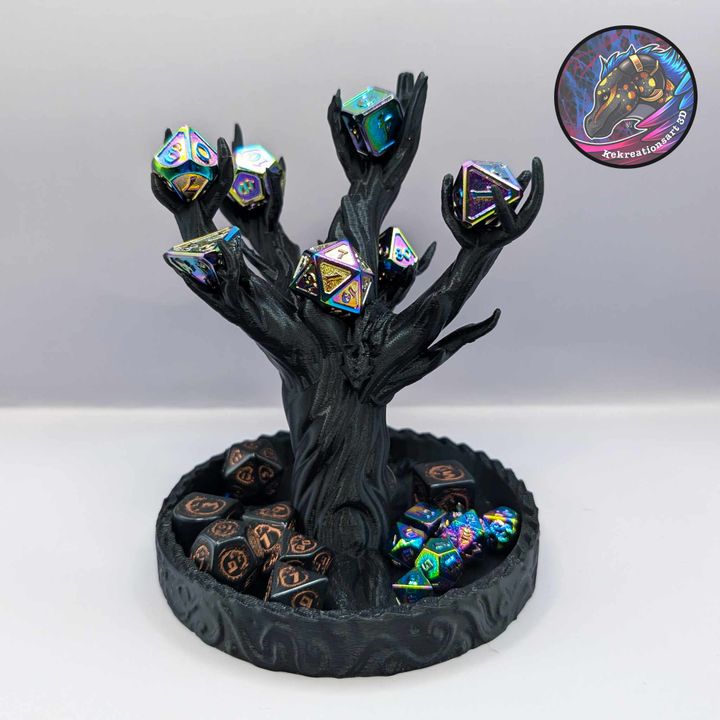 Tree Dice Guardian Dice Display – Fantasy Tabletop Organizer