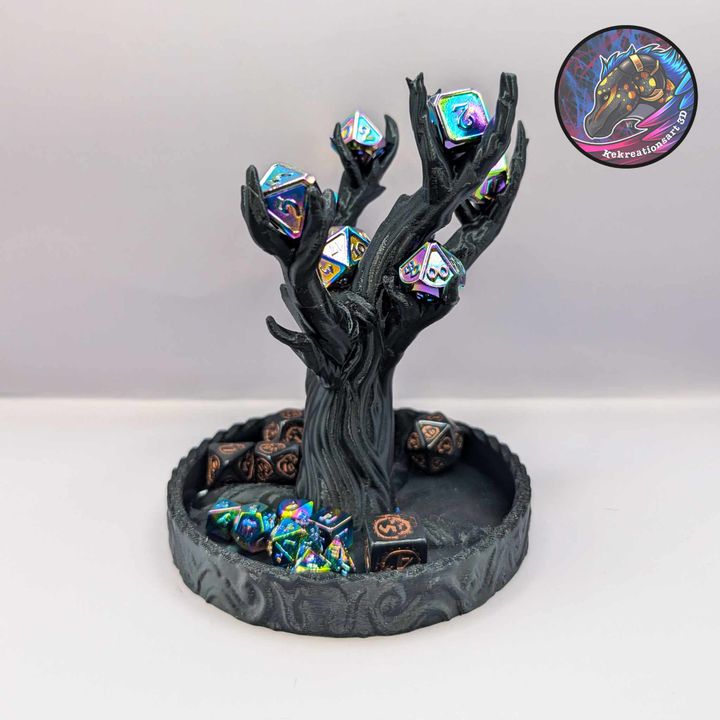 Tree Dice Guardian Dice Display – Fantasy Tabletop Organizer