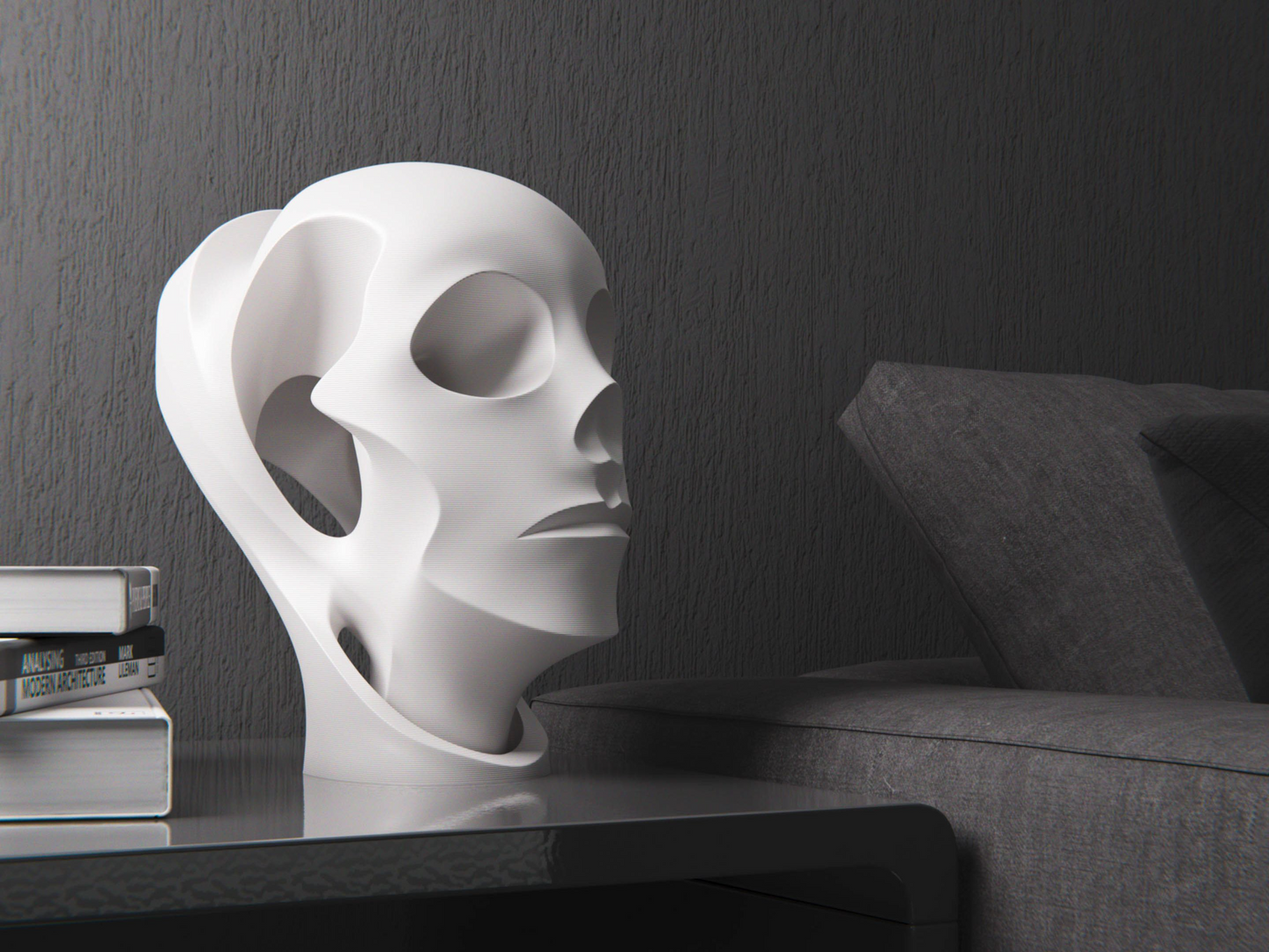 Kopfskulptur der Leere
