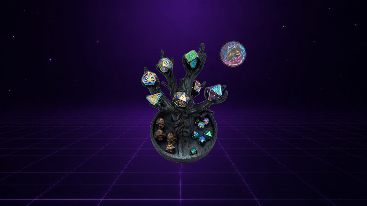 Tree Dice Guardian Dice Display – Fantasy Tabletop Organizer