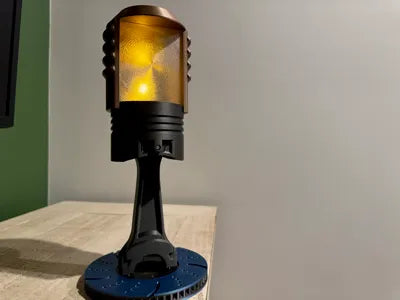 Piston Cutaway Lamp – Mid-Explosion Effect