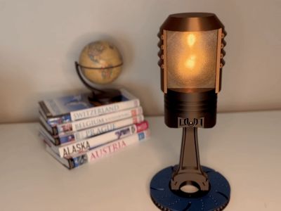 Piston Cutaway Lamp – Mid-Explosion Effect