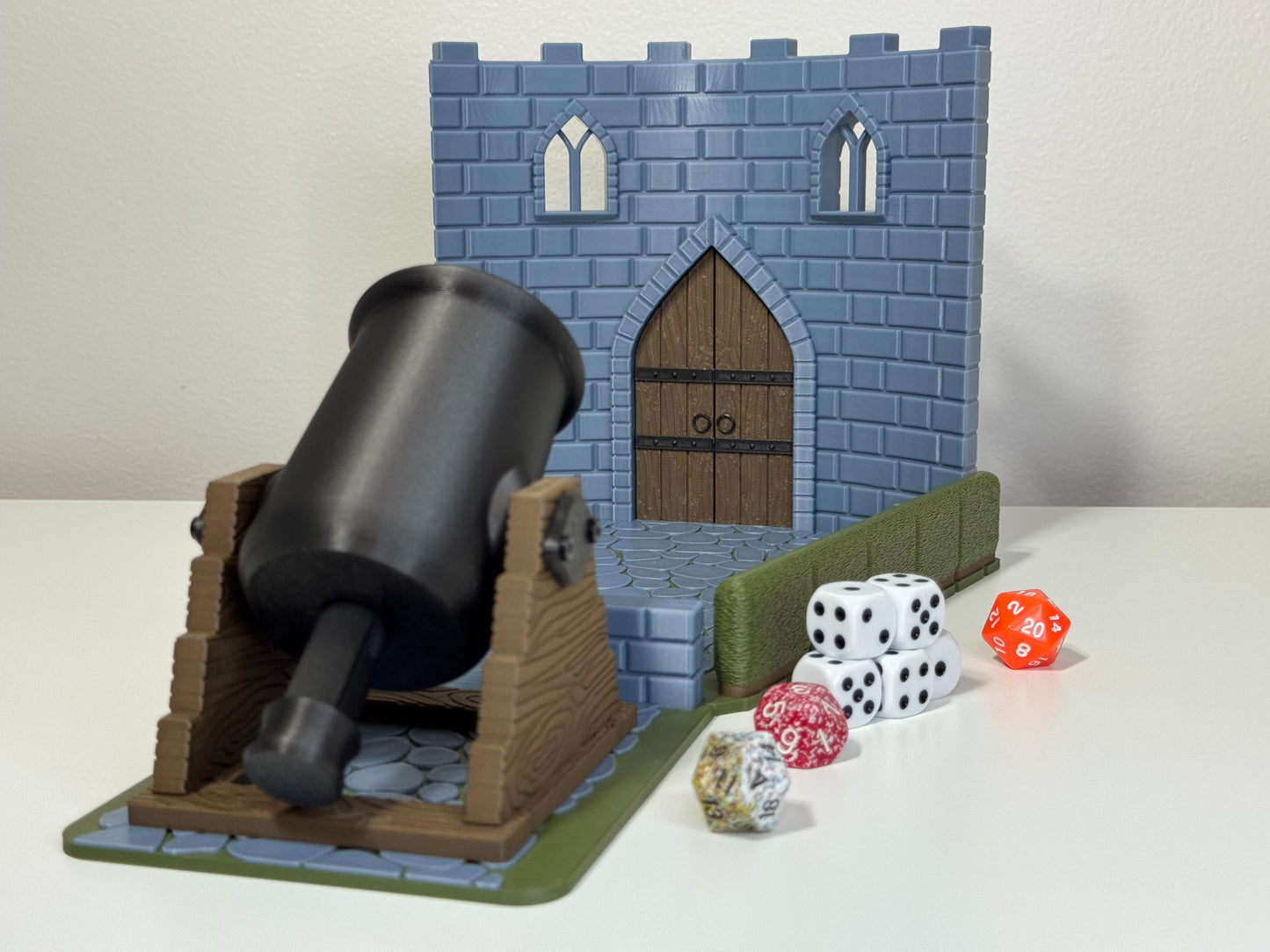 Dice Cannon & Castle Wall Scene