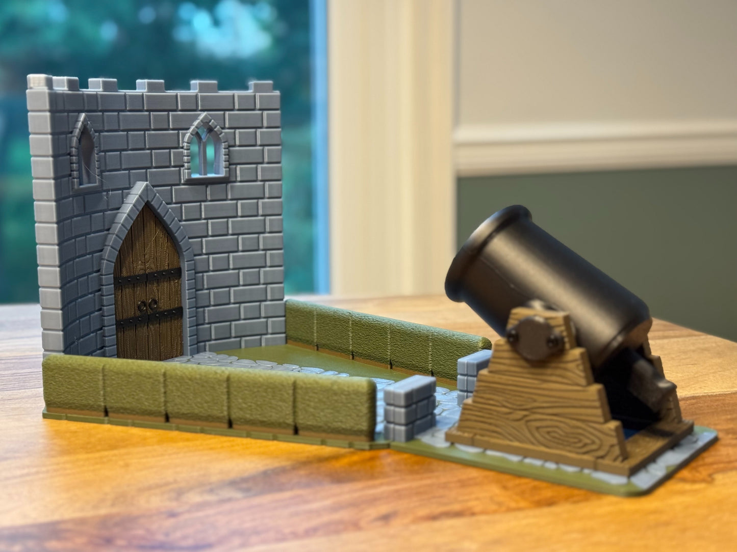 Dice Cannon & Castle Wall Scene