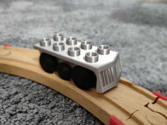 Duplo-Compatible Wooden Train Base