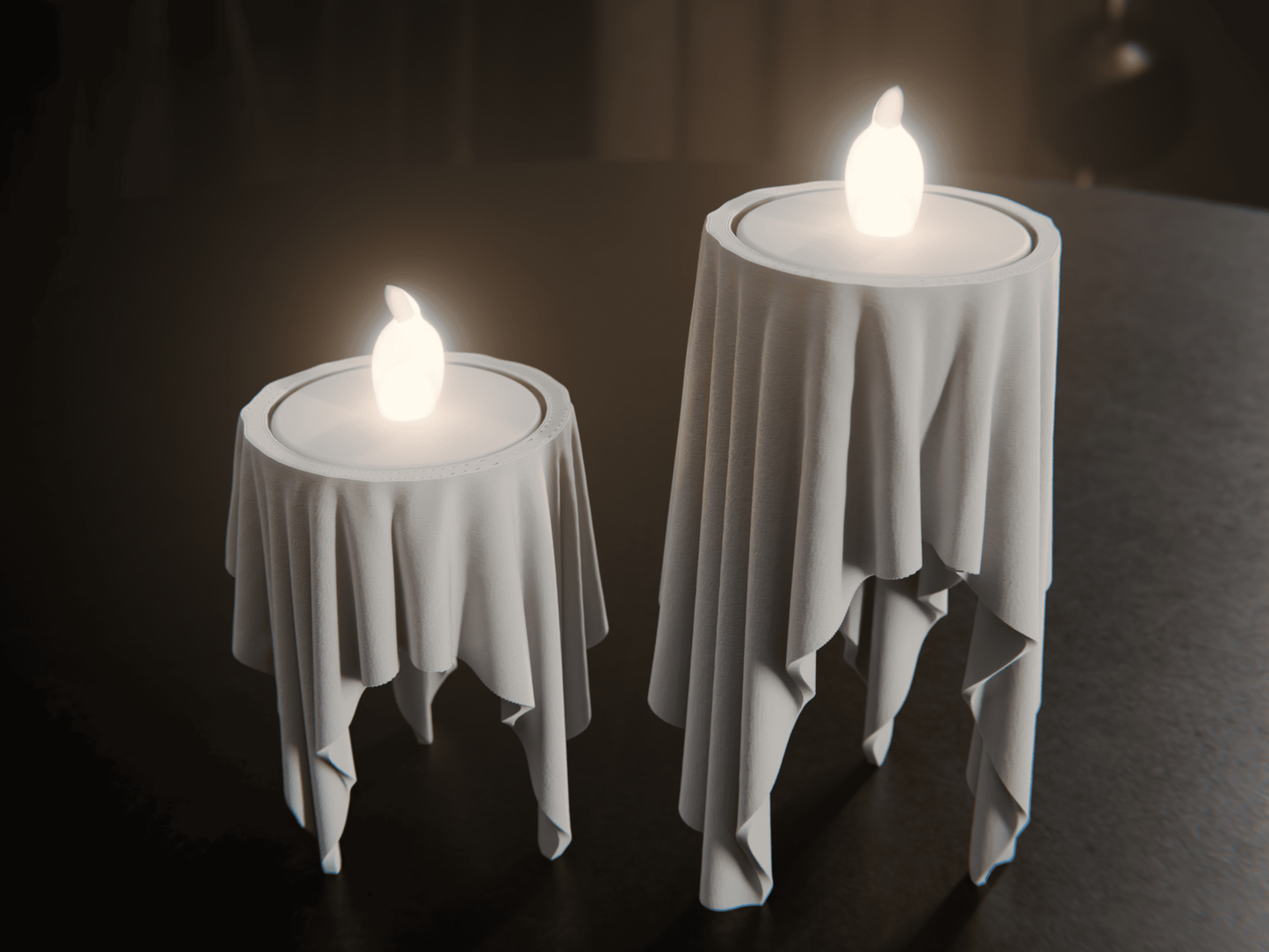 Floating Cloth Candle Led Tealight Holder