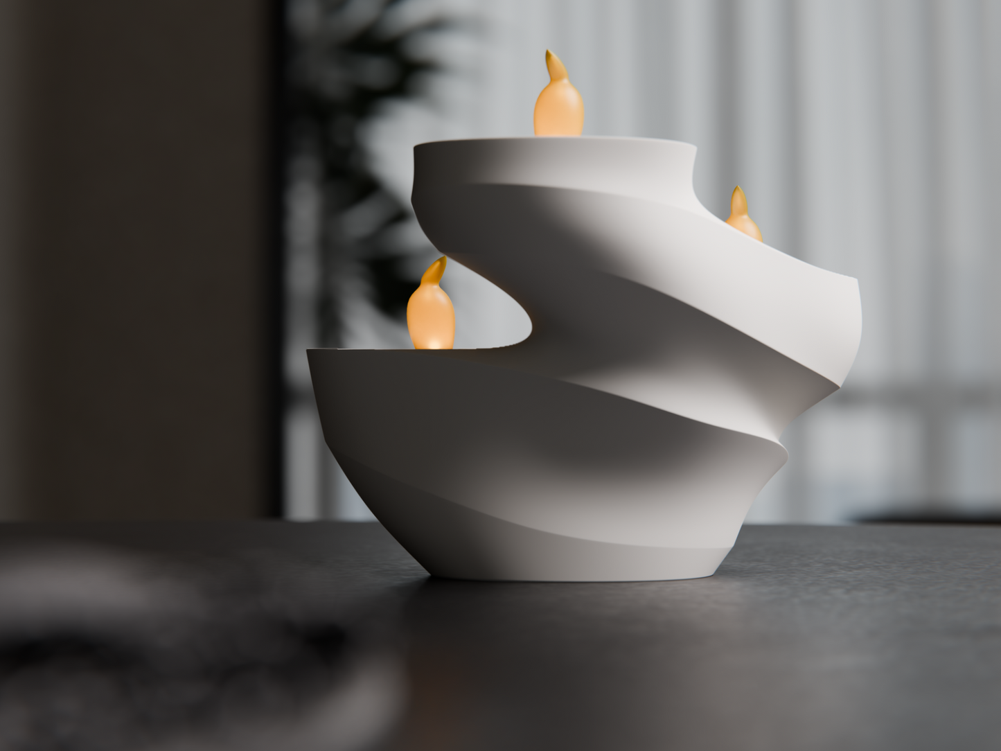 Swirl Led Tea Light Holder