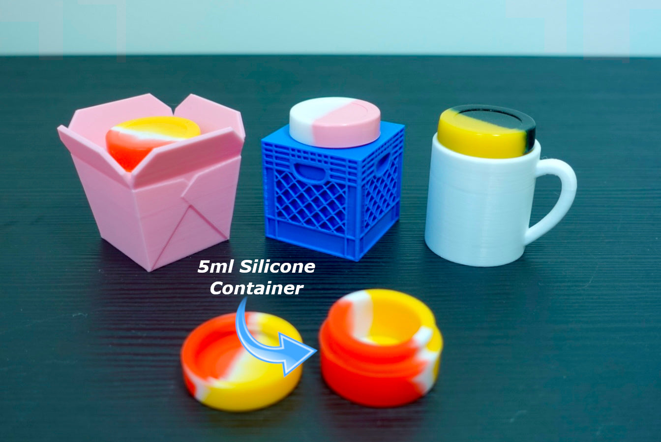 5mlSiliconeContainers(MiniCrate-TakeoutBox-CoffeeMug)