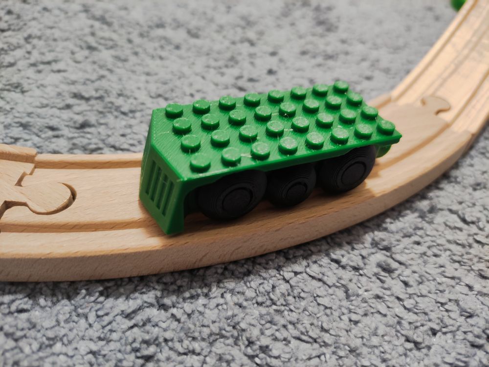 Brio-Compatible Train Base with Classic Brick Pins