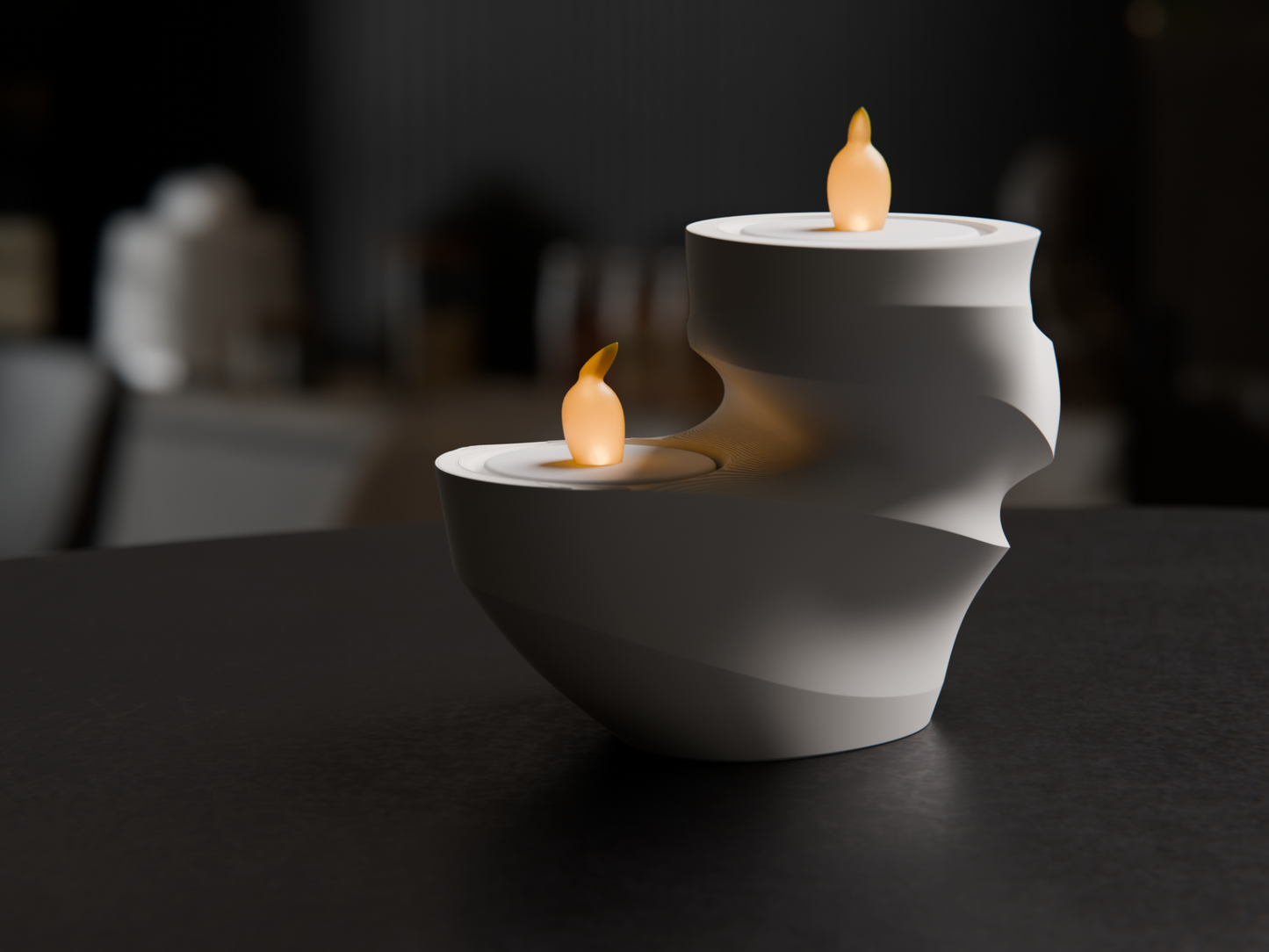 Swirl Led Tea Light Holder