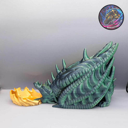 Fire Breathing Wyvern Dice Tower – Epic Fantasy RPG Accessory