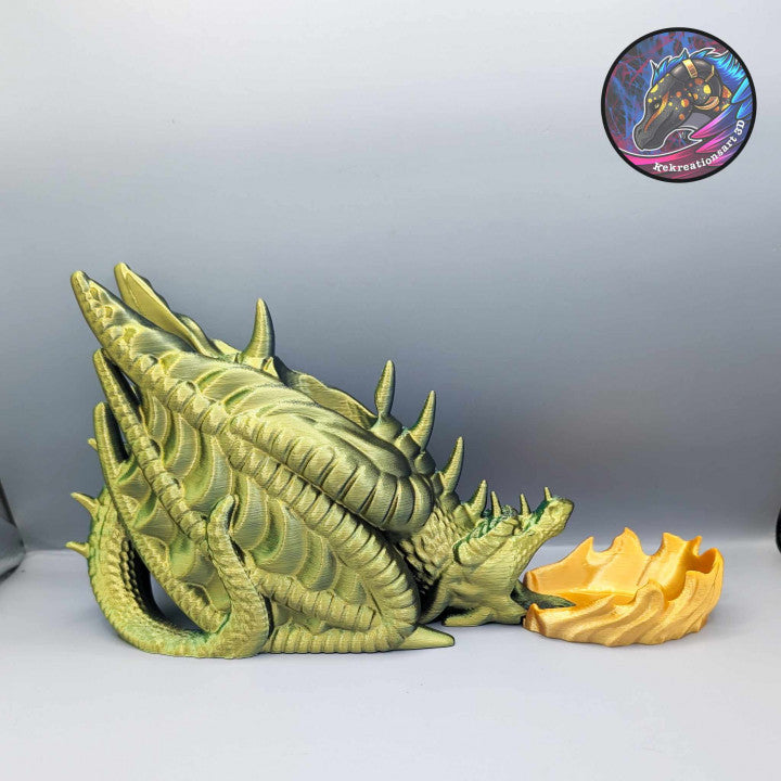Fire Breathing Wyvern Dice Tower – Epic Fantasy RPG Accessory