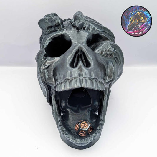 Skull Dragon Dice Tower – Dark Fantasy RPG Accessory
