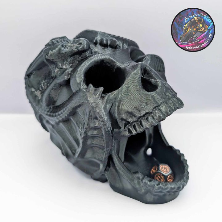 Skull Dragon Dice Tower – Dark Fantasy RPG Accessory