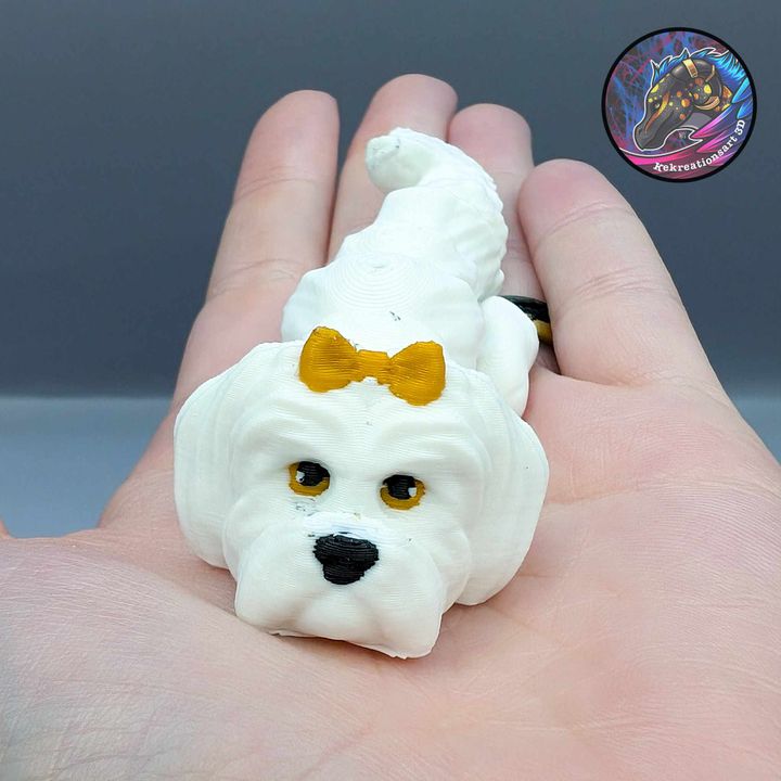Baby Flexi Dogs Set 7 (1 of 2) – Mini Articulated Puppy Figures