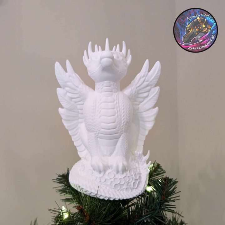 Dragon Tree Topper Angel 2024 – Unique Fantasy Holiday Décor