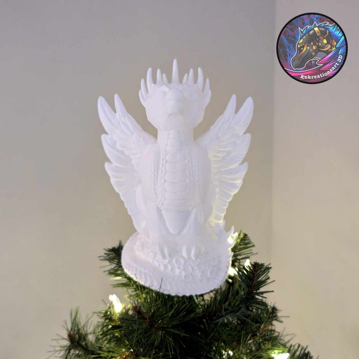 Dragon Tree Topper Angel 2024 – Unique Fantasy Holiday Décor