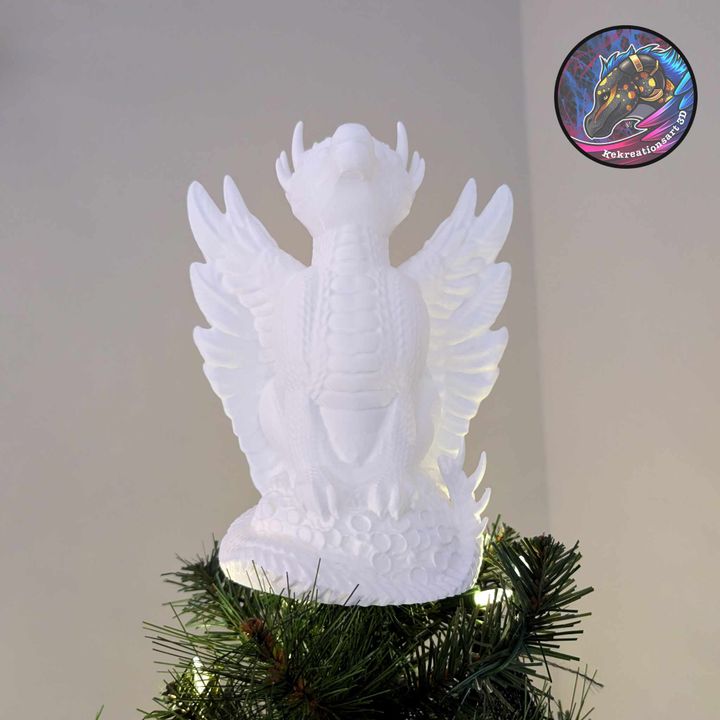 Dragon Tree Topper Angel 2024 – Unique Fantasy Holiday Décor