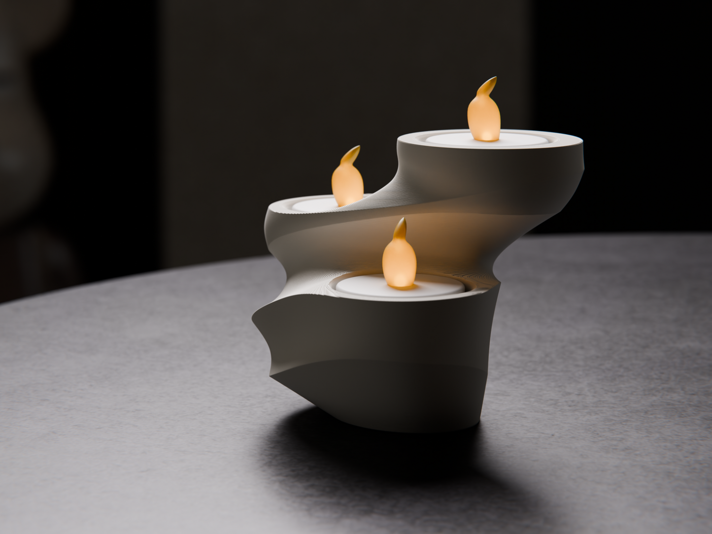 Swirl Led Tea Light Holder