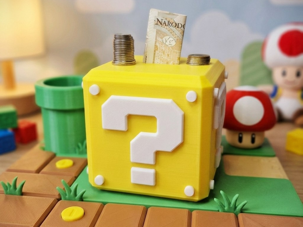 Mario Question Block Piggy Bank