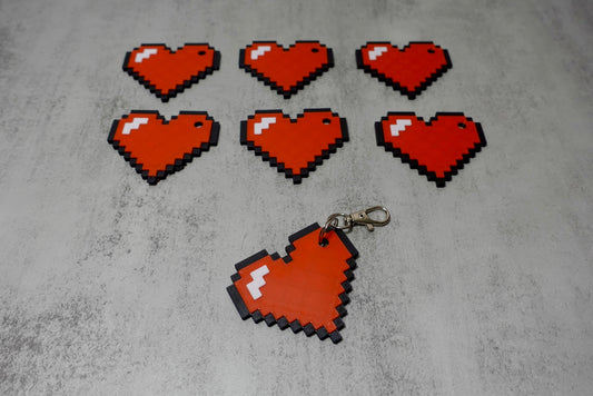 PixelHeartKeychainMagnet