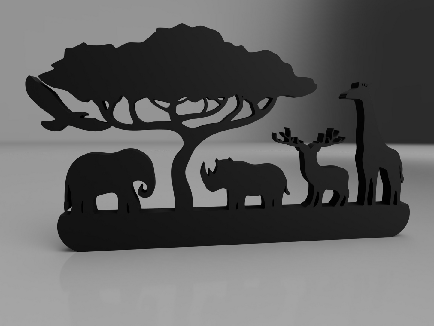Safari Scene Desk Art
