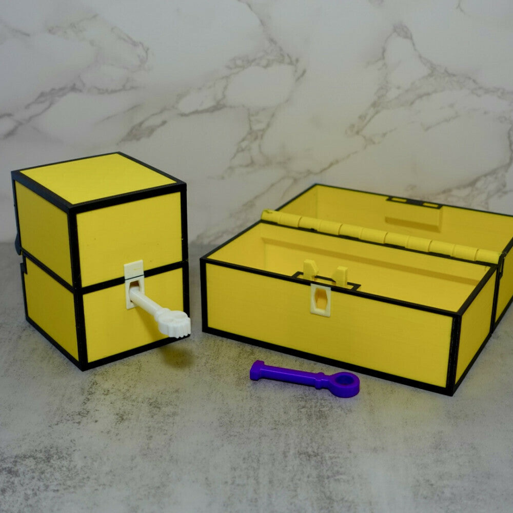 3D Printed Treasure Chest – Lockable Gaming & Desk Décor Box
