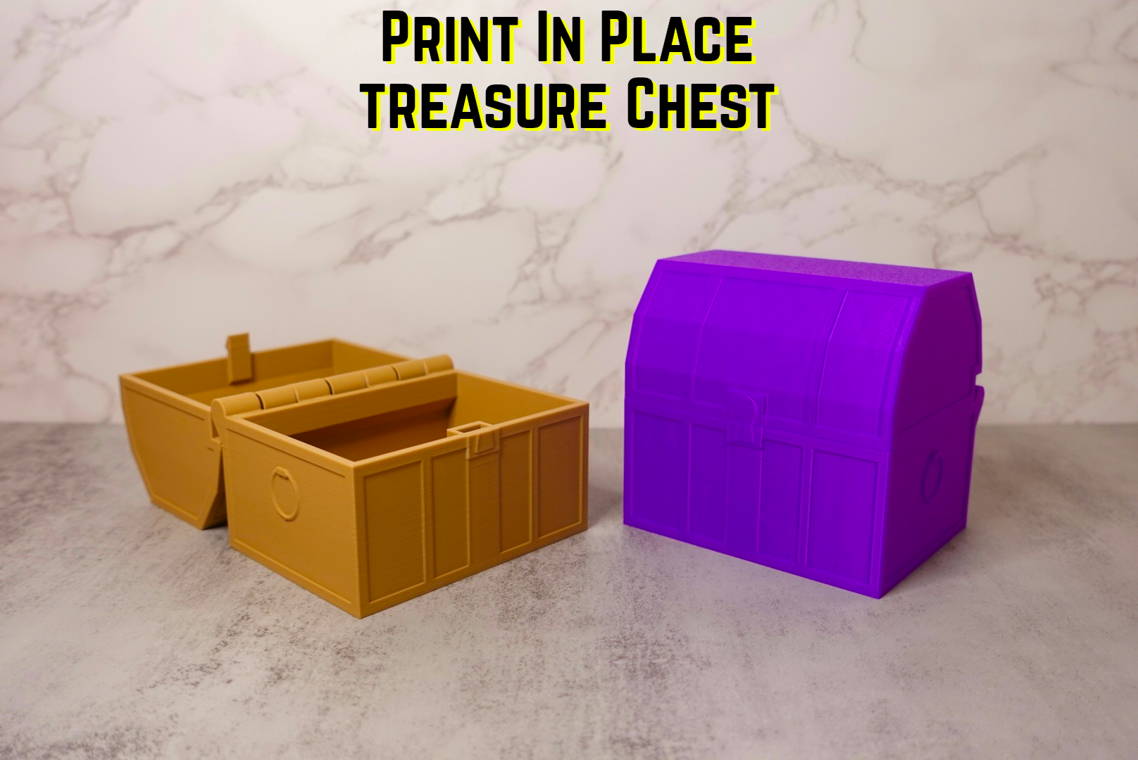 3D Printed Treasure Chest – Functional Key Lock Design