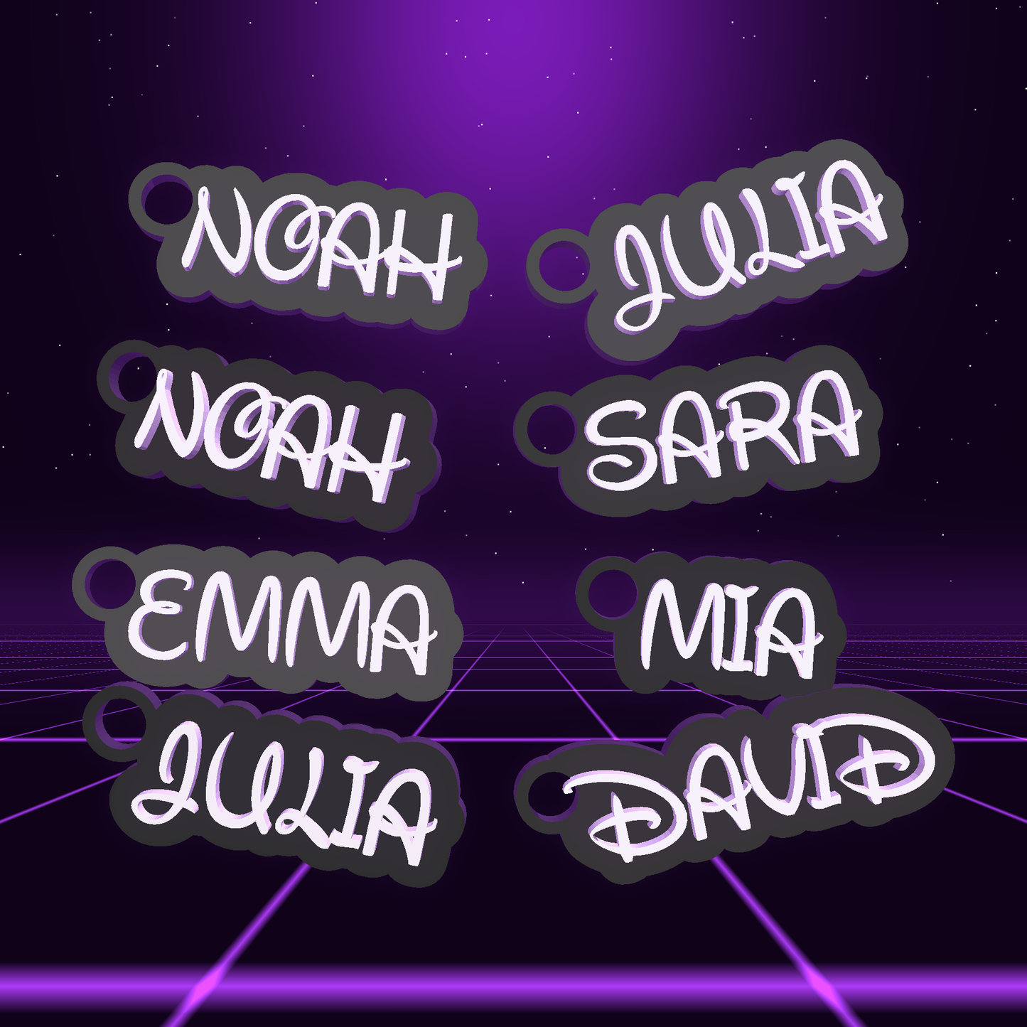 Personalized Name Keychain – Magic Script Font