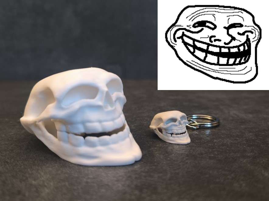 Troll Face Skull