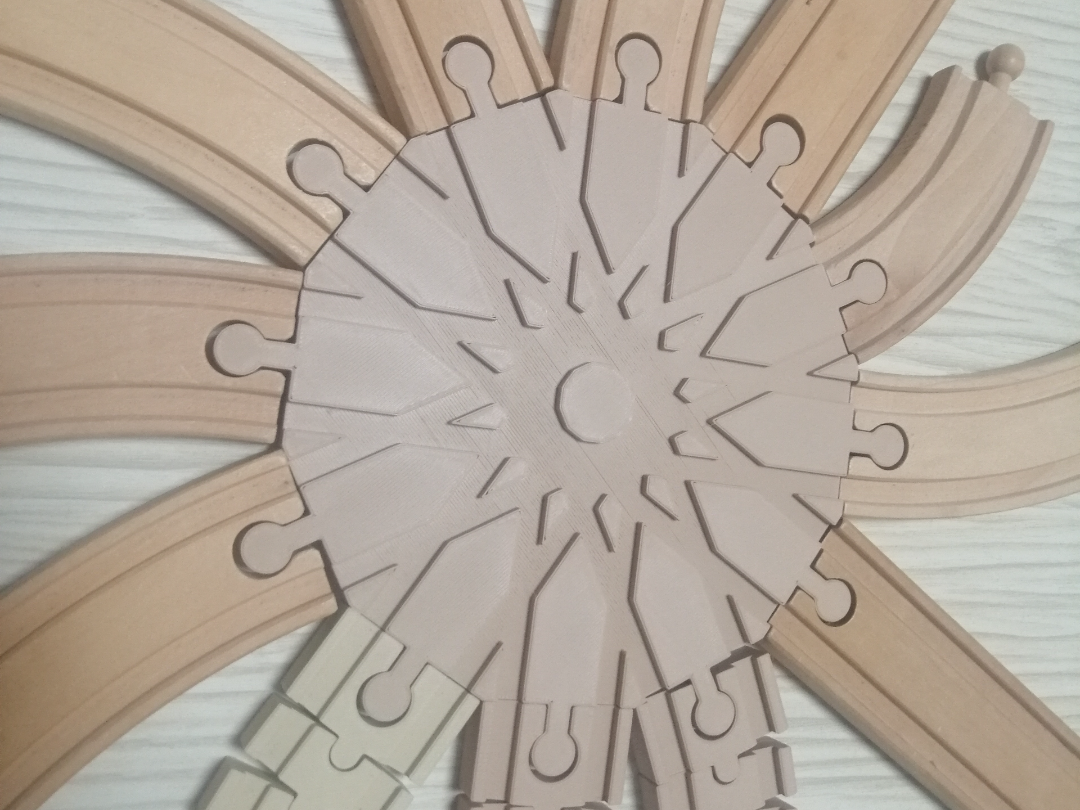 12 Way Rail With Male Connectors (Ikea, Brio compatible)