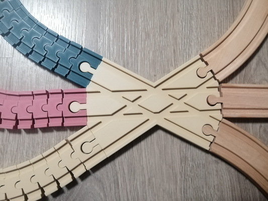 X Rail 3 Way Junction (Ikea, Brio compatible)