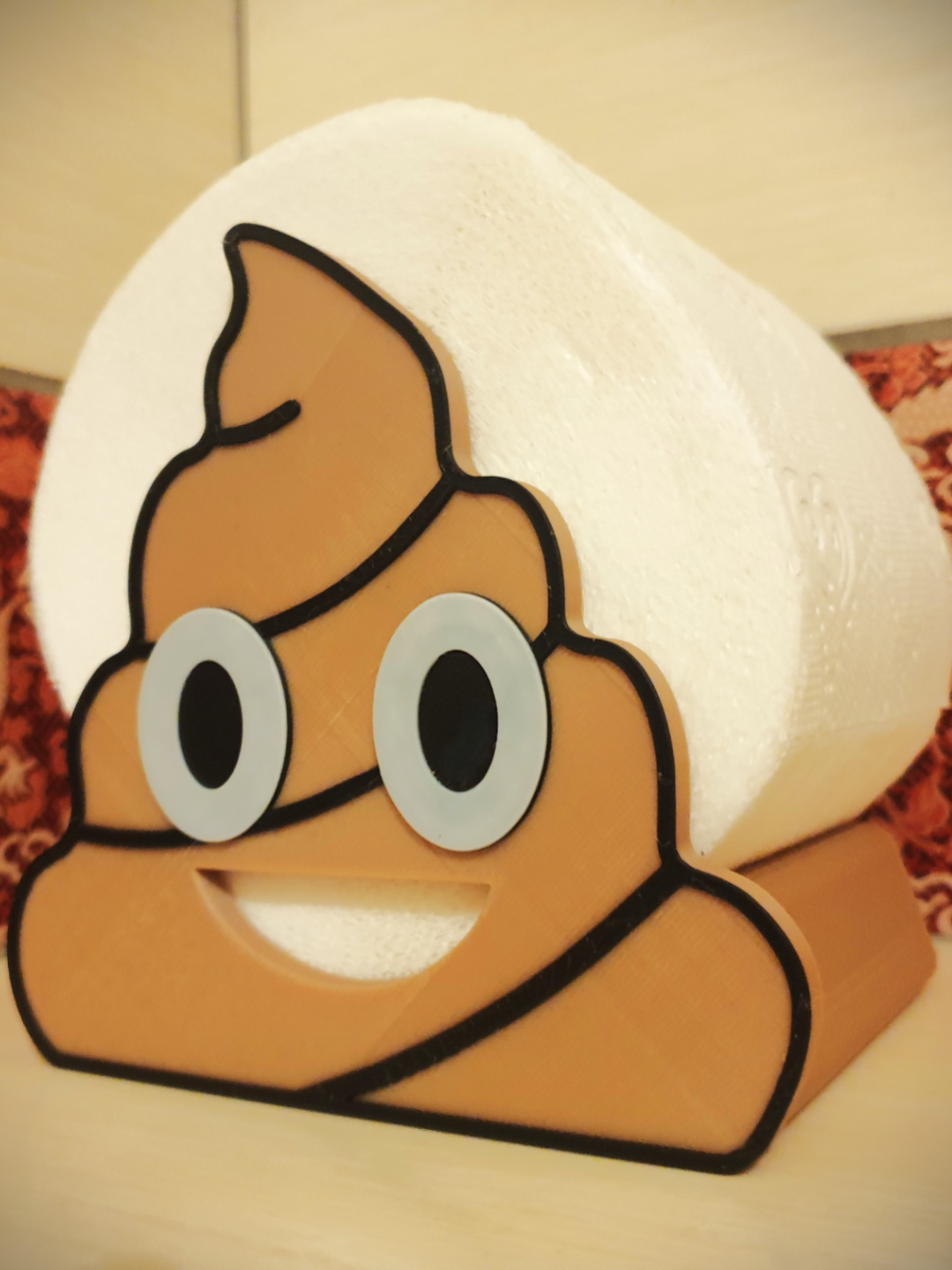 Poop Emoji Toilet Paper Stand Holder