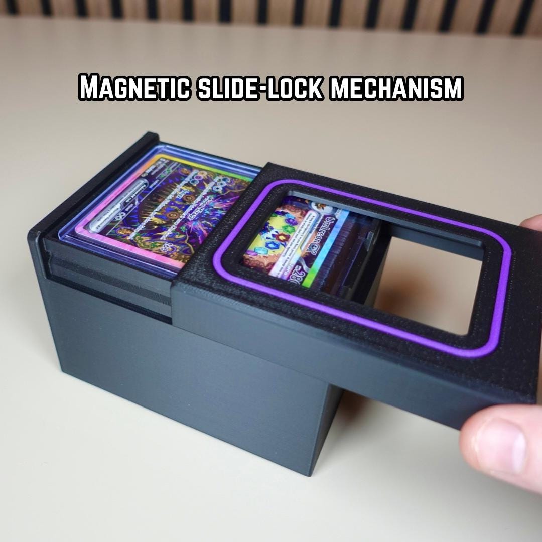 Deck Box Magnetic Slide Vault open