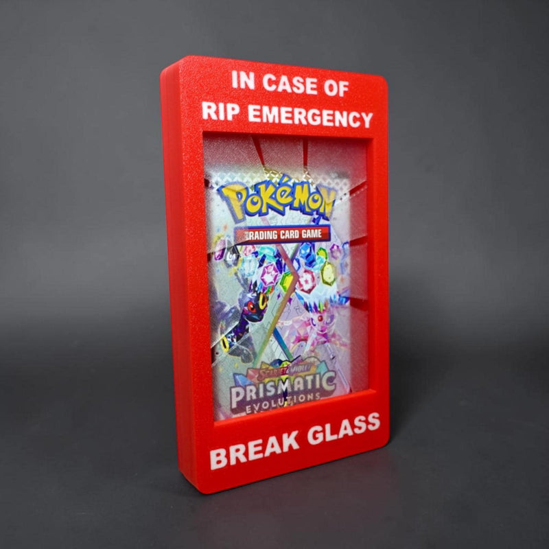 Rip Emergency break glass TCG pack display