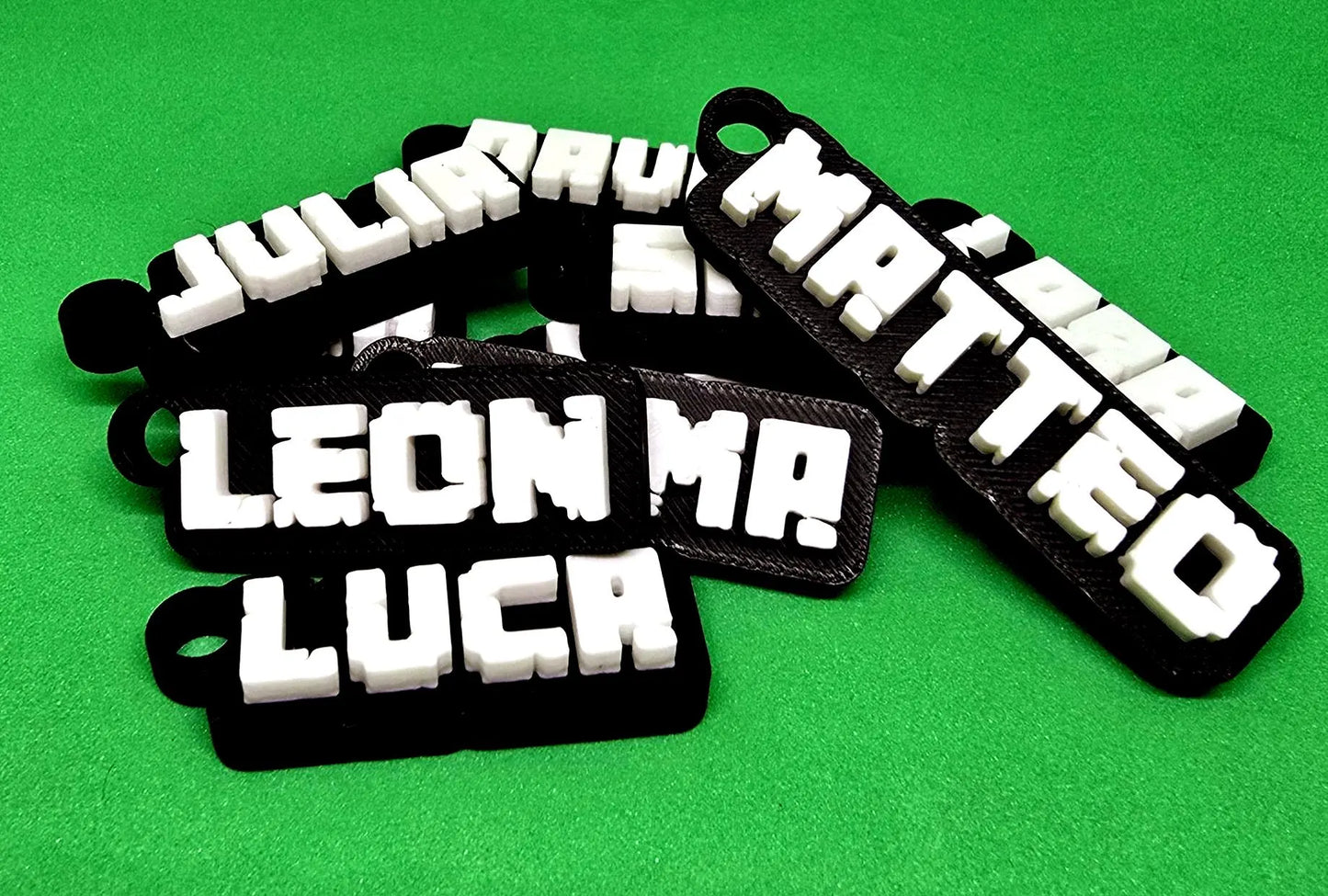 Personalized Name Keychain – Pixel Block Font