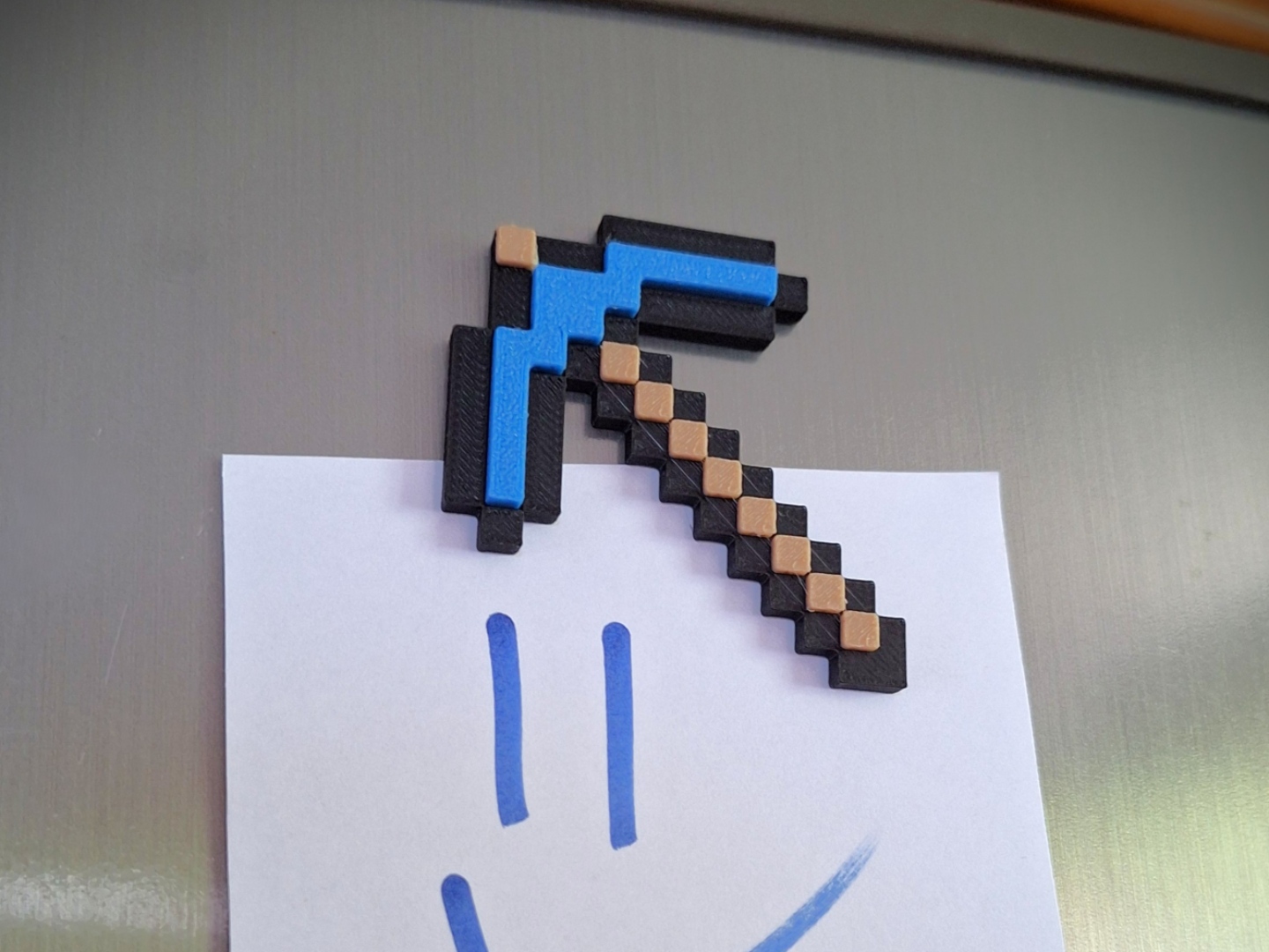 Minecraft Pickaxe Magnet – 3D Printed