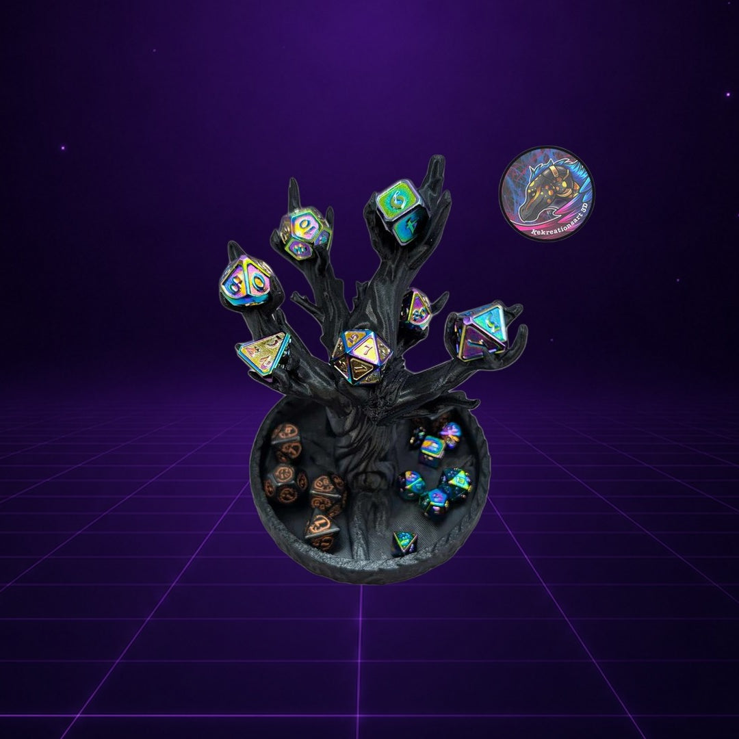 Tree Dice Guardian Dice Display – Fantasy Tabletop Organizer